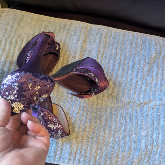 Allure Night Moves Starlight  | Purple | Sequin Glittering Platform | 10 | EUC - Picture 12 of 12